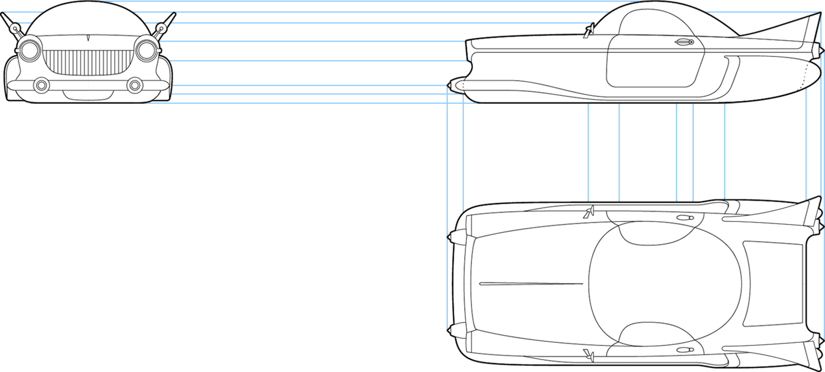 Graphic design illustration - Blueprint